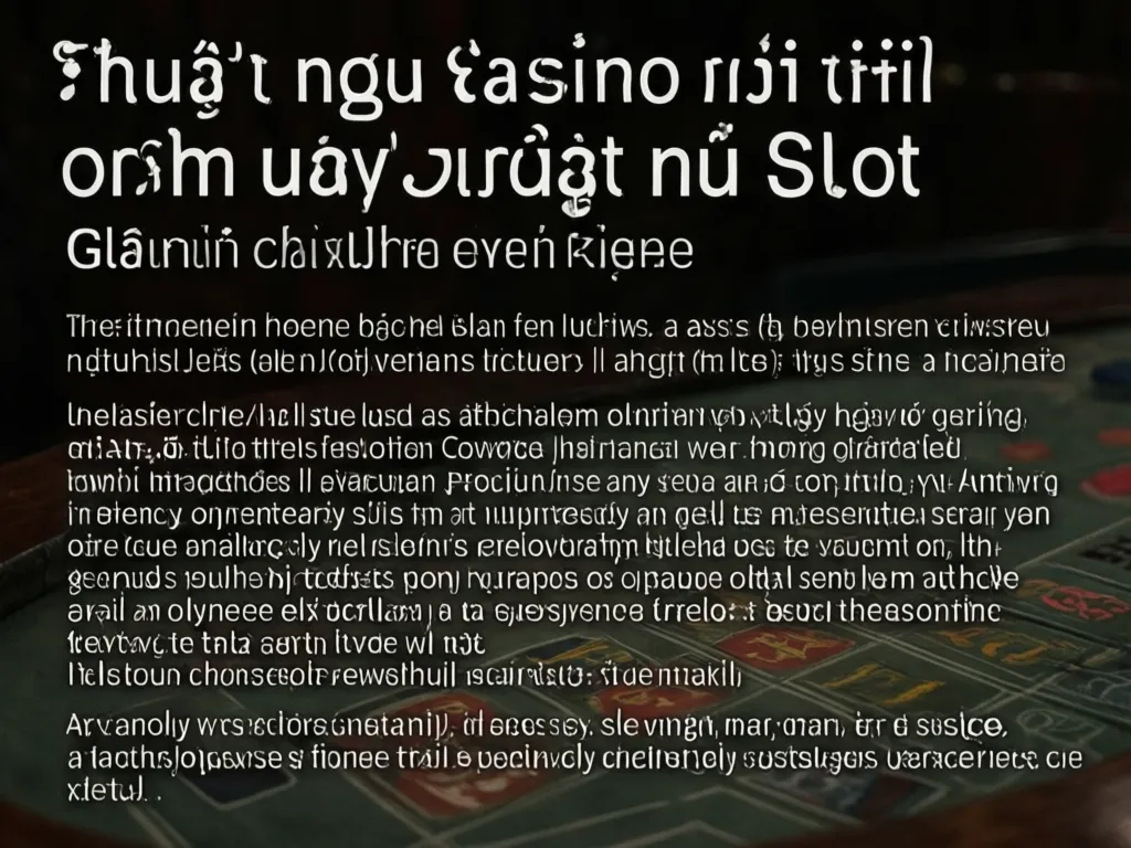 Thuật ngữ Casino
